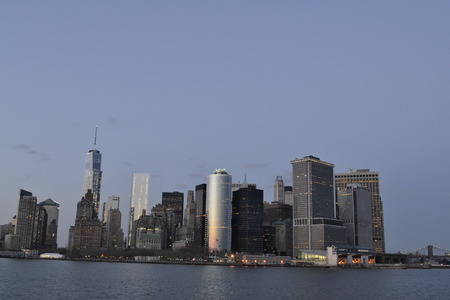Picture taken from a ferry to Staten Islandの写真素材