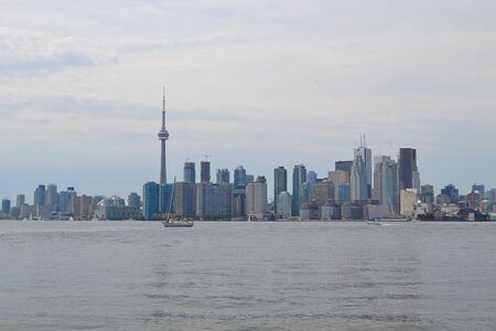 Downtown Toronto from the Toronto Island Parkの写真素材