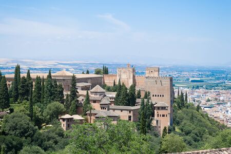 Alhambra palace located in Granada Spain is a master pice of the IslamicMuslim Architecture in Europeのeditorial素材