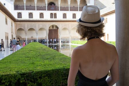 Alhambra palace located in Granada Spainのeditorial素材