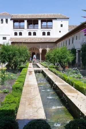 Alhambra palace located in Granada Spain is a master pice of the IslamicMuslim Architecture in...