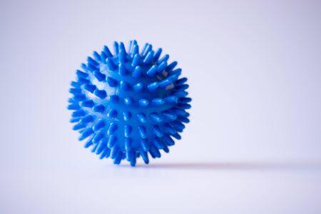 This spiky ball is to be rolled along your body to stimulate blood flow and muscle relaxationの写真素材