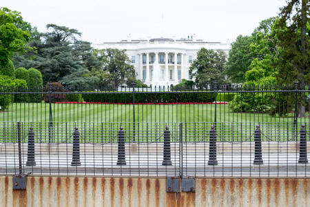 Designed by James Hoban, the White house is located in the National Mall in Washington DCのeditorial素材
