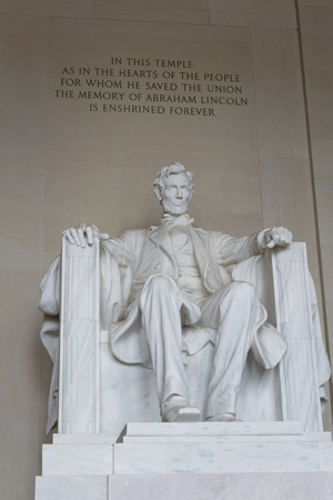 Monument in honor of the 16th president of United States, Abraham Lincolnのeditorial素材