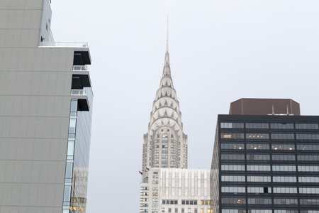 Chrysler building is located in midtown Manhattan and was finished in 1930のeditorial素材