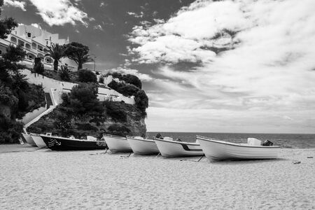 Carvoeiro has changed in the past 50 years from been a fisherman village to a tourist destinationの写真素材