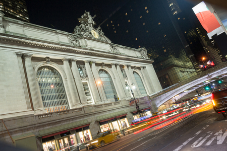 42nd street in Manhattan contains two of the most iconic buildings of NYC, Grand Central Station and the Chrysler buildingのeditorial素材
