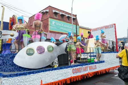 Saturday June 17th,  2017, Coney Island, NYC, USA-Annual Coney Island Mermaid Paradeのeditorial素材
