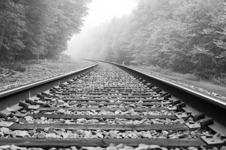 Train track at the Schunemunk mountainの写真素材