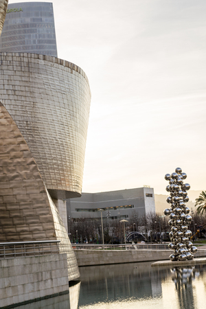 The Guggenheim museum, Inaugurated on October 18,1997, is one of the biggest museums in Spain.のeditorial素材