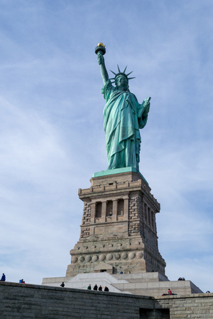Statue of liberty  (dedicated on October 28, 1886) is one of the most famous icons of the USAの写真素材