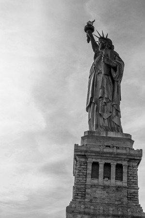 Statue of liberty  (dedicated on October 28, 1886) is one of the most famous icons of the USAの写真素材