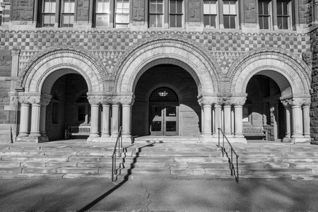 Harvard University was funded in 1636 and named after its first benefactor John Harvardのeditorial素材
