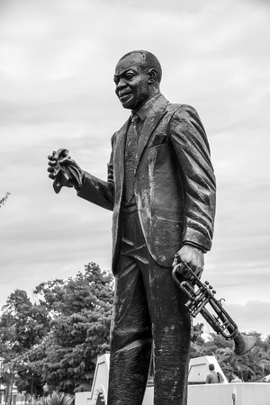 Louis Armstrong park located in the Treme neighborhood in New Orleans (USA)のeditorial素材
