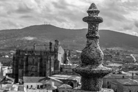Views from the top of the Palace of Mirabell in Plasencia (Spain)の写真素材
