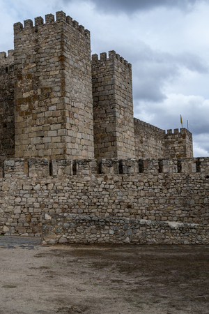 Castle of Trujillo (Spain) located on top of a hillのeditorial素材