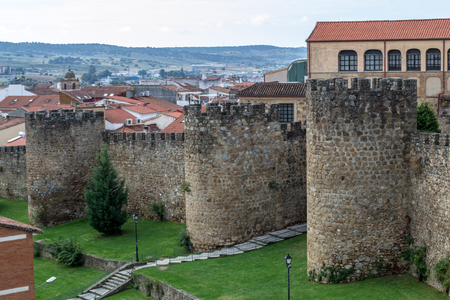 The wall of Plasencia (Spain) were built in 9 months in 1197.のeditorial素材