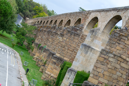 The aqueduct of Plasencia (Spain) was built in the XII centuryの写真素材