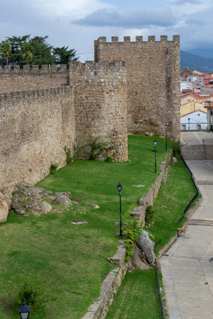The wall of Plasencia (Spain) were built in 9 months in 1197.のeditorial素材
