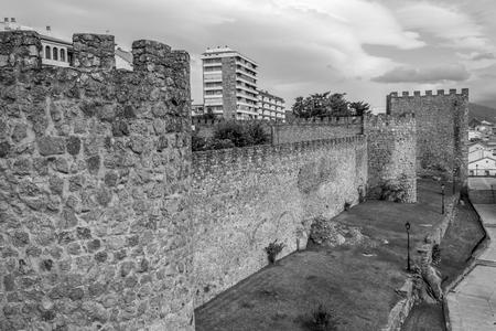 The wall of Plasencia (Spain) were built in 9 months in 1197.のeditorial素材