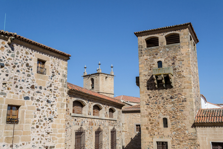 Palace of los Golfines de Abajo situated in the hart of Caceres (Spain) was built in the 15th century.のeditorial素材
