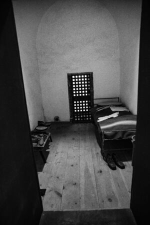 Cell in an abandoned penitentiaryの写真素材