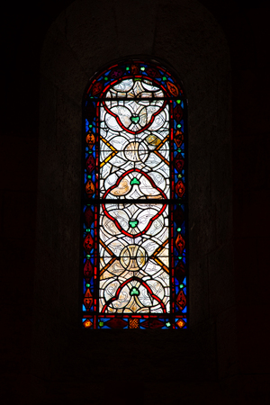 Stained glass Medieval complex in Washington heights in Manhattan (NYC)のeditorial素材