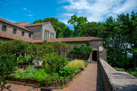 European medieval cloister in Washington heights in Manhattan (NYC)のeditorial素材