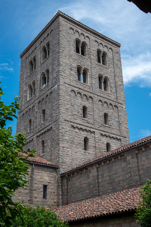 Facade of a Medieval complex in Washington heights in Manhattan (NYC)のeditorial素材