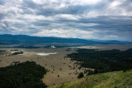 Plains at the Grand Teton national park in Wyoming (USA)の写真素材