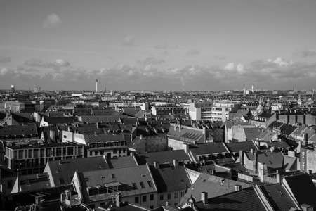 Views of Copenhagen from the top of the Round Towerの写真素材