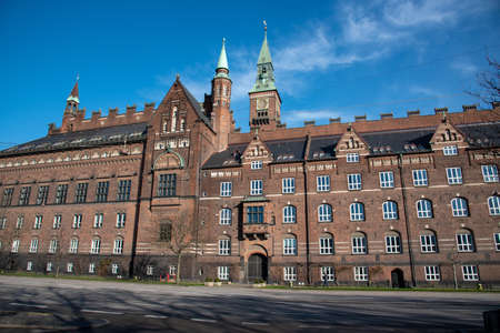 Facade of the city hall in Copenhagen (DK)の写真素材