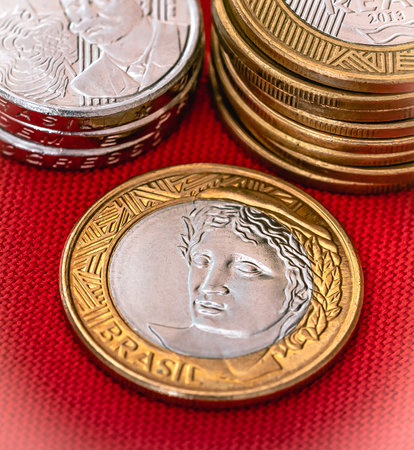 Real currency (BRL) - Money from Brazil. Money, Reais, Brazilian Real, Brazil. A group of brazilian...