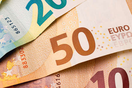 Euro banknotes - legal tender of the European Union (EU)の写真素材