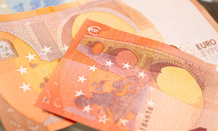 Euro banknotes money (EUR) - legal tender of the European Unionの写真素材
