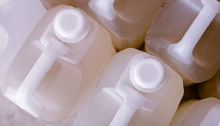 Close-up of plastic bottles. High quality photo