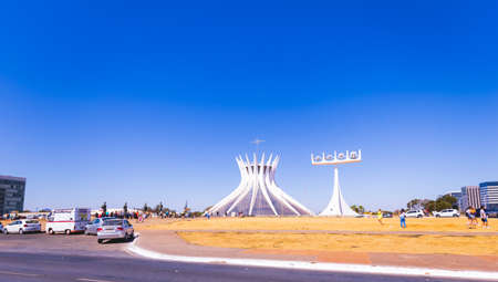 View of the National Mall of Spain in Madrid, Spainの写真素材