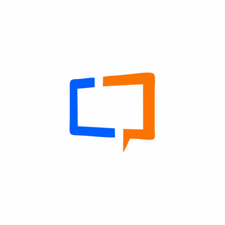 Square Chat logo (meeting)のイラスト素材