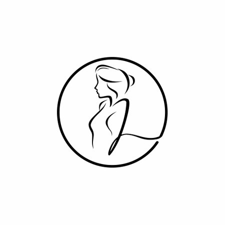 Beauty Woman Logo perfact  for beauty logo, SPA beautyのイラスト素材