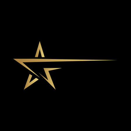 Gold Star logo vectorのイラスト素材