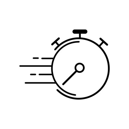 ï»¿Time and clock icon, speed, alarm, restore, management, watch thin line symbols for web and mobile phone on white background&nbsp;のイラスト素材