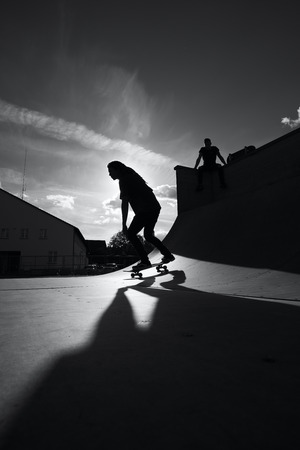 Skateboarder in Switzerlandの写真素材