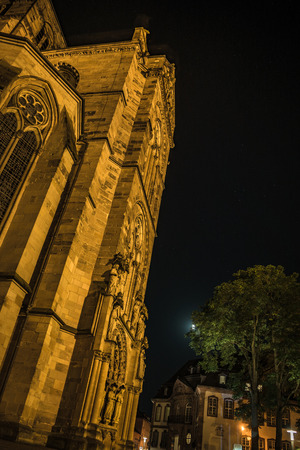 Germany Church Dom at Nightの写真素材