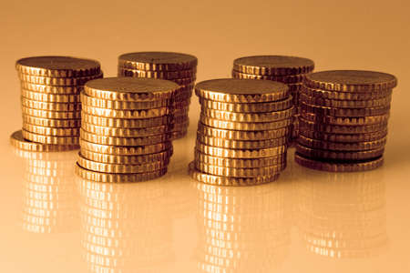 Piles of coins