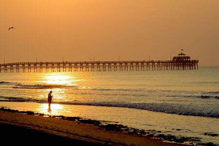 Fishing at the Pierの写真素材