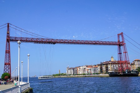 Bizkaia Bridge, Spain.の写真素材