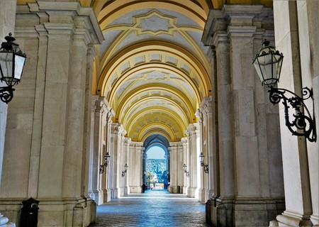 A look at the gardens of Palace Caserta, Italy. The sight of this place tourists call the Binoculars.のeditorial素材