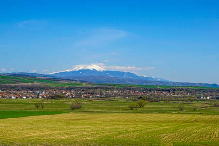 Spring look at Pirin mountain, Bulgaria.の写真素材