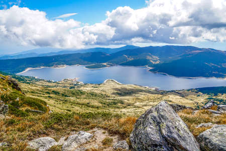 Panoramic view from Mount Belmeken, Rila Mountain, Bulgaria.の写真素材