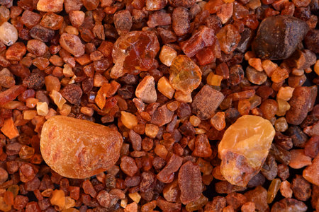 Close-up of rough and unpolished amberの写真素材